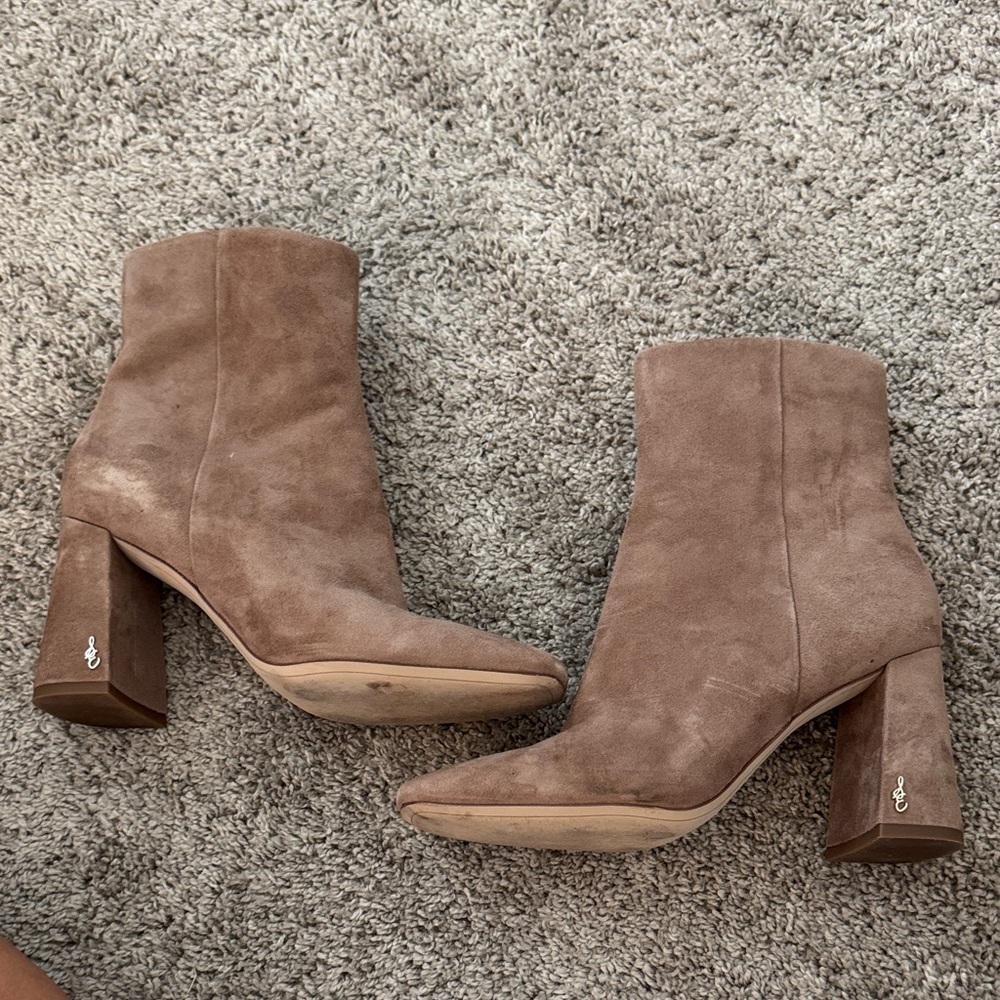 Sam Edelman Tan Suede Heeled Boots - Picture 5 of 6